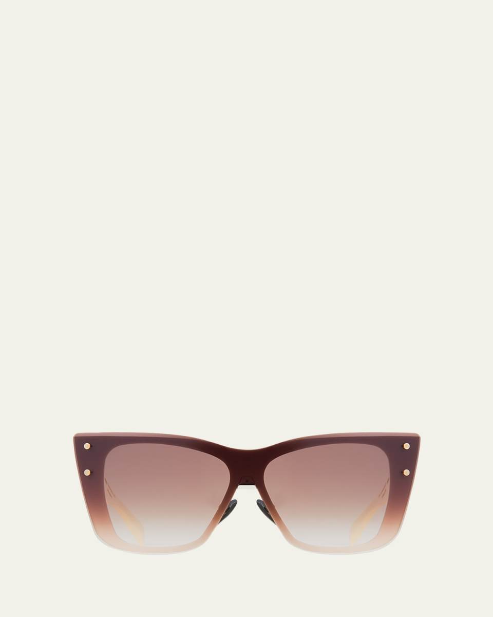 Armour Metal Chain & Acetate Cat-Eye Sunglasses